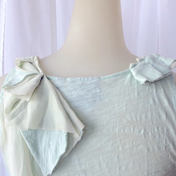 Vanessa Virginia Anthropologie Mint Ruffled Tank M - Picture 7 of 9
